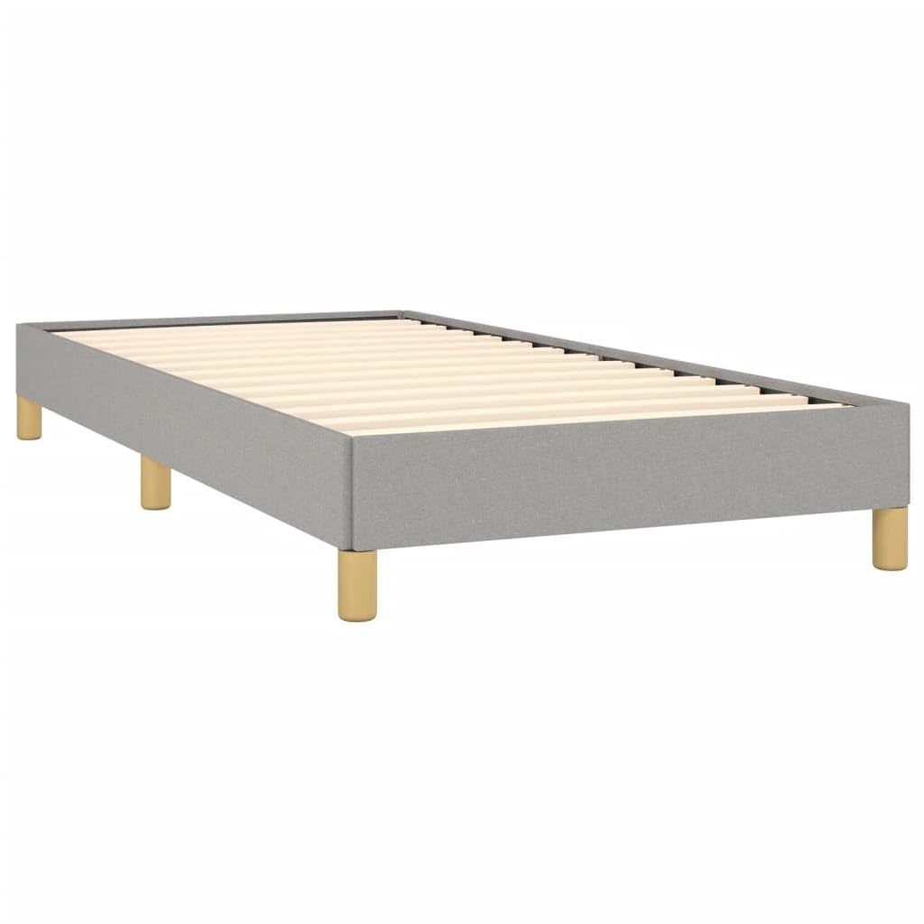 vidaXL Bed Frame - Twin XL Size, Simple and Durable Fabric Construction, Light Gray Color, Requires Assembly, Suitable for Foam and Spring Mattresses