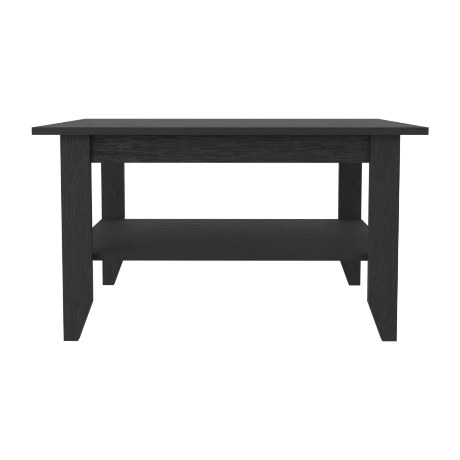 Sahara Coffee Table, 4 Legs, 1 Shelf, Black