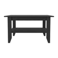 Sahara Coffee Table, 4 Legs, 1 Shelf, Black