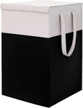 Raj Bag Laundry Basket, NonWoven, 75 L, for Clothes Storage (Black,Grey)