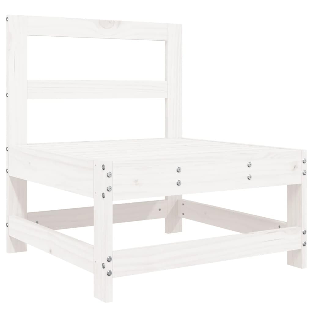 vidaXL Patio Lounge Set - Outdoor Garden Furniture 4 Piece White Pine Wood Slatted Design - Garden, Terrace, Patio Lounger Set