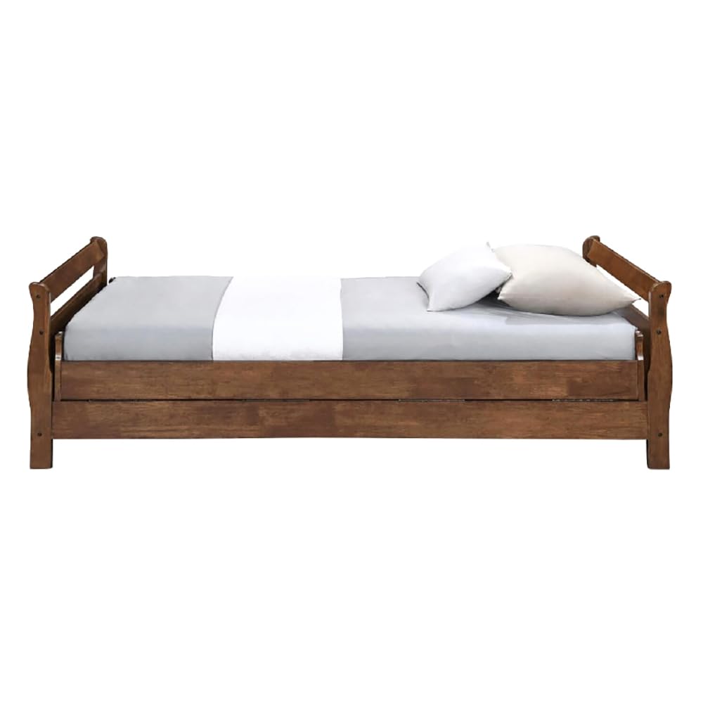 Royaloak New York American Wooden Diwan & Day Bed | Solid Wood |Thick Curved Wooden Post | Convertible To 2 Single Bed | Durable