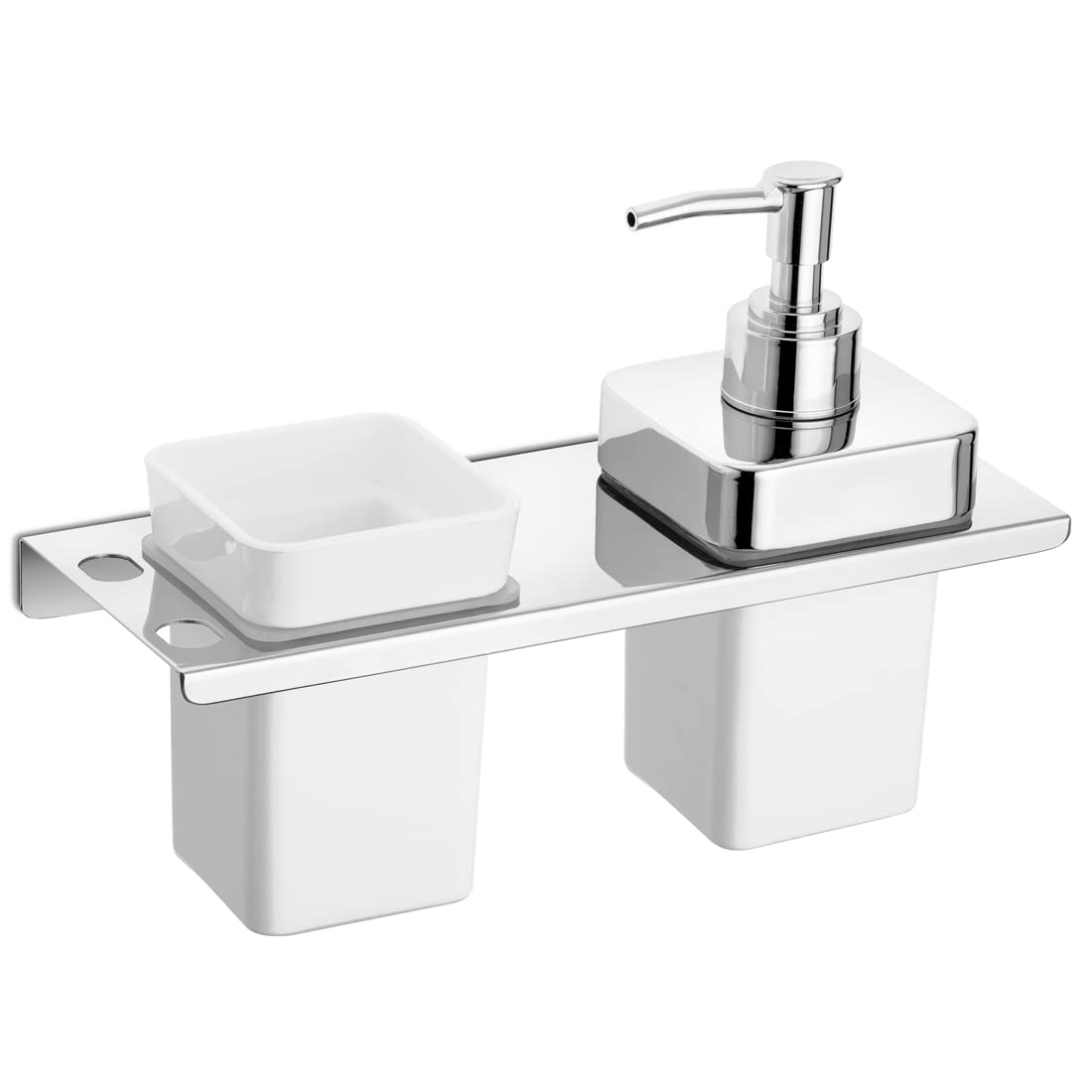 ALTON AQB9283 SS304 Grade, Soap Dispenser + Tumbler Holder, Wall Mounted, Silver