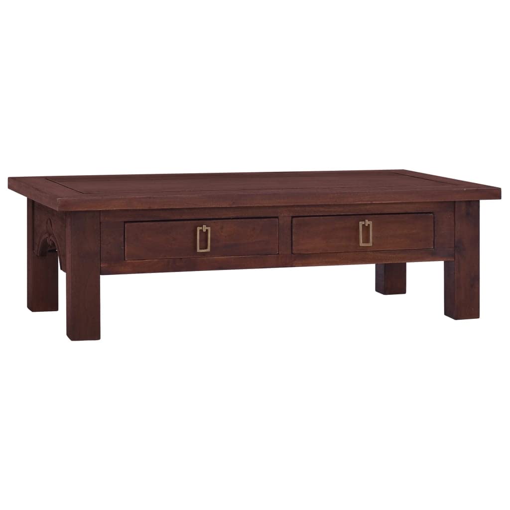 vidaXL Solid Mahogany Wood Coffee Table - Thumbnail 3