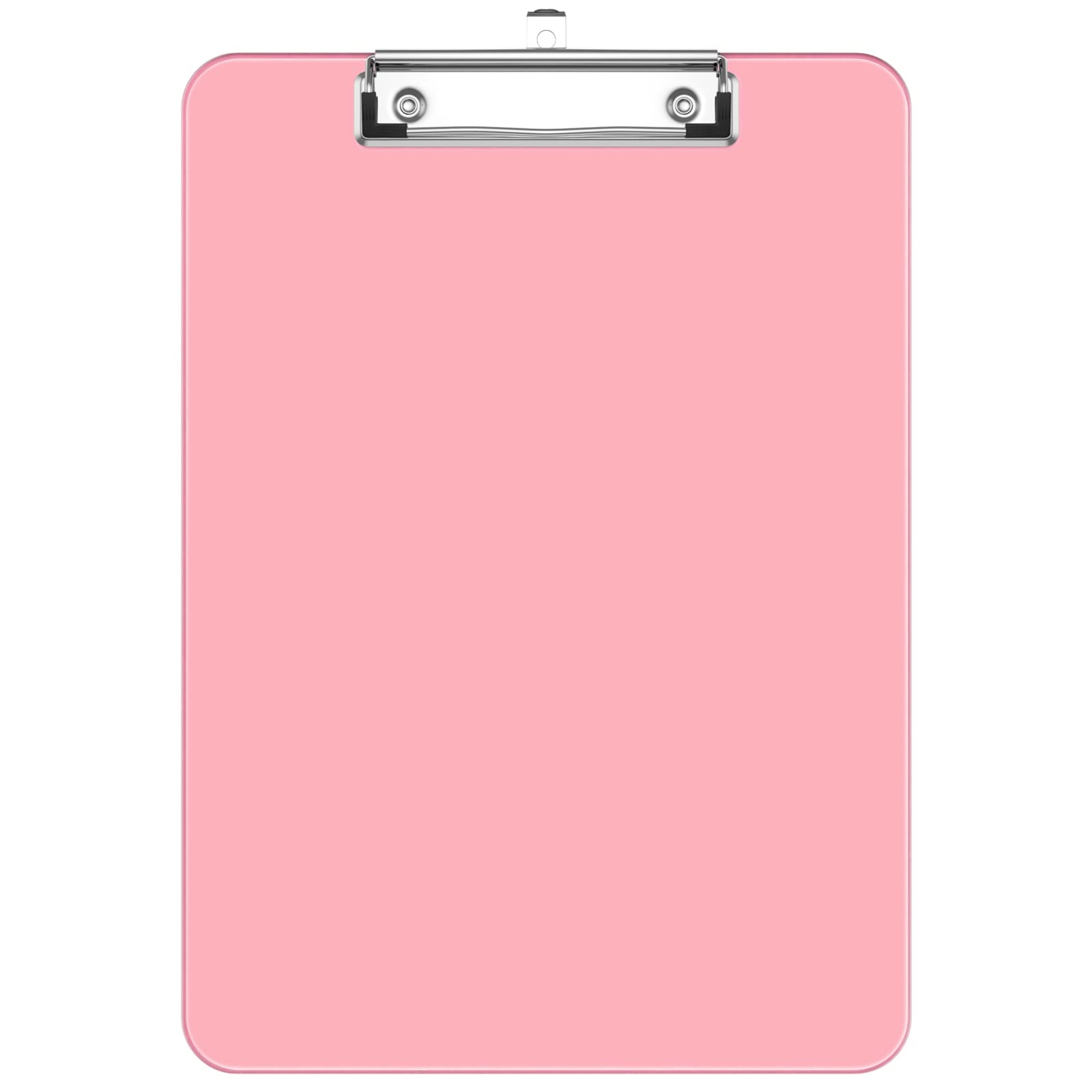 Rimilak Plastic Clipboards With Low Profile Metal Clip, Translucent Clip Board, 12.5 X 9 Inch Letter Size | Office Supply | Back
