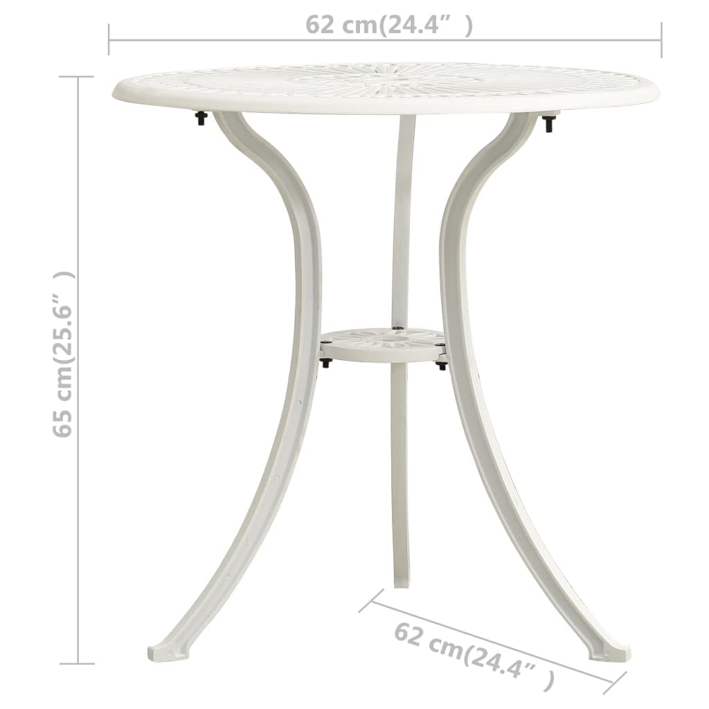 vidaXL Patio Table, Patio Table with Glass Top, Garden Table, Garden Furniture for Front Porch Deck Lawn Backyard, Industrial, Cast Aluminum