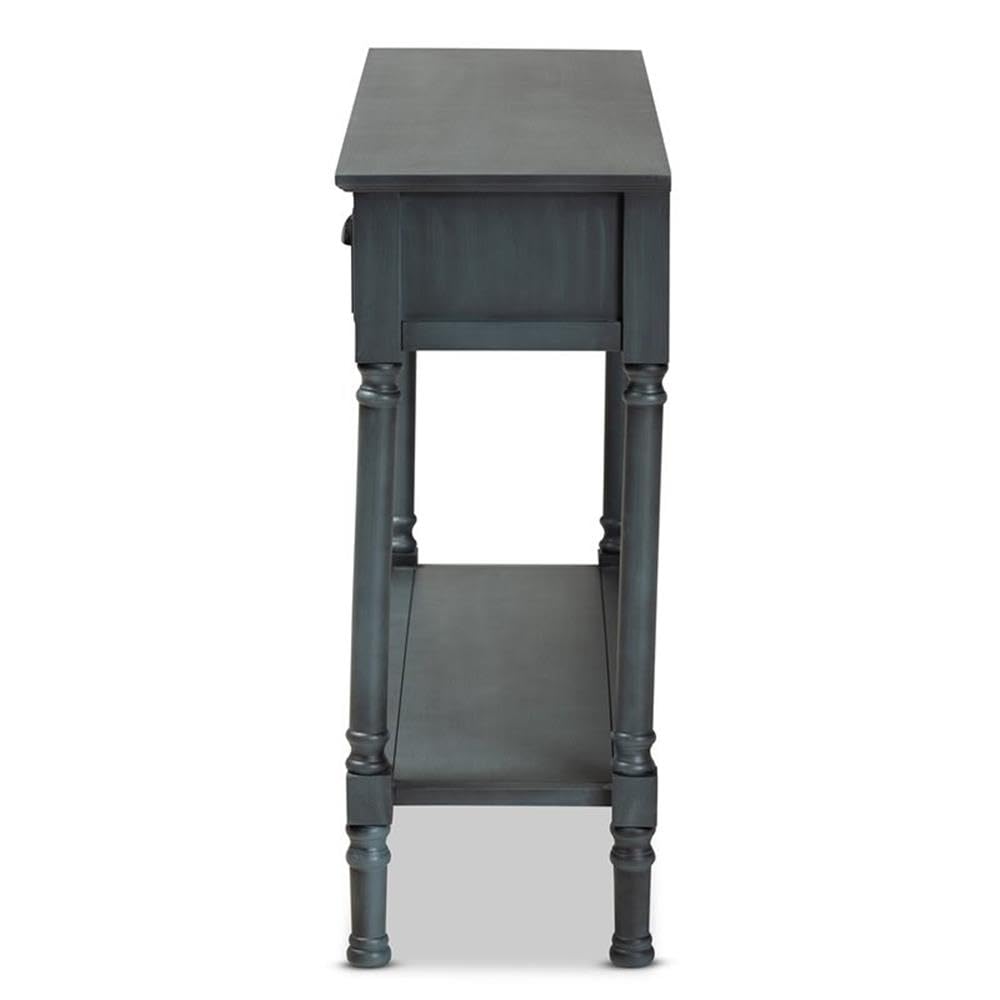 Baxton Studio Garvey French Provincial Grey Finished Wood 3-Drawer Entryway Console Table
