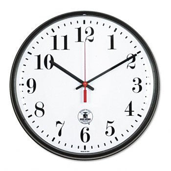 Chilit - Chicago Lighthouse Black Atomic Slimline Clock Clock,Atomic, 12.75,Bk (Pack Of2)