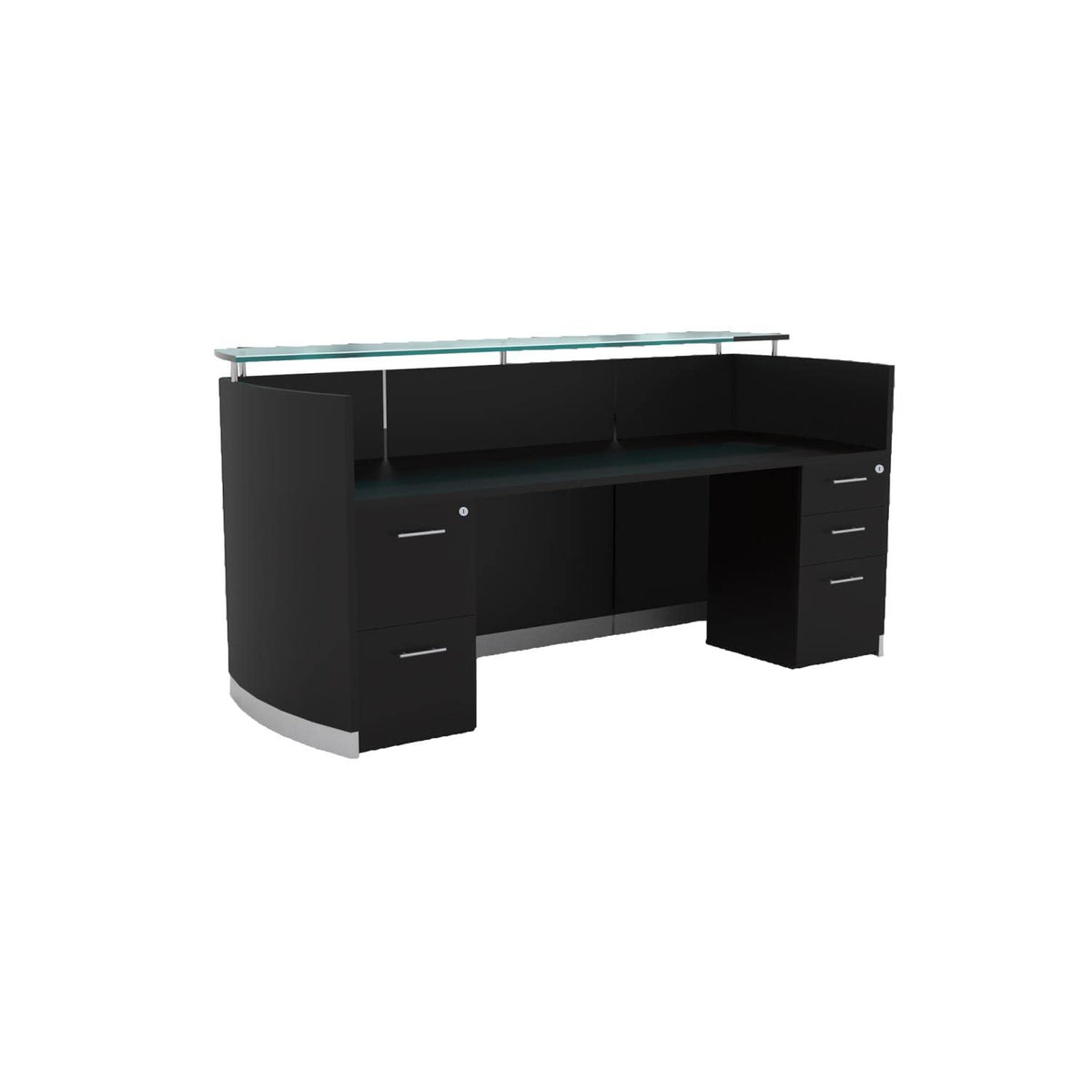 Mayline Medina Series Reception Station With 1 Box/Box/File And 1 File/File Pedestal,