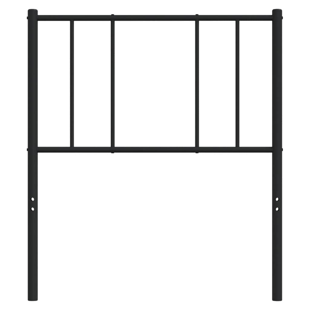 vidaXL Classic Metal Headboard - 39.4 inches, Robust Powder-Coated Steel Construction, Perfect Back Support, Easy Assembly, Ideal for Any Bed Frame, Black