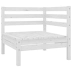 vidaXL Solid Pinewood Patio Lounge Set 9 Piece Garden Outdoor Terrance Backyard Furniture Set Wooden Lounge Sofa Seating Chair Seat White