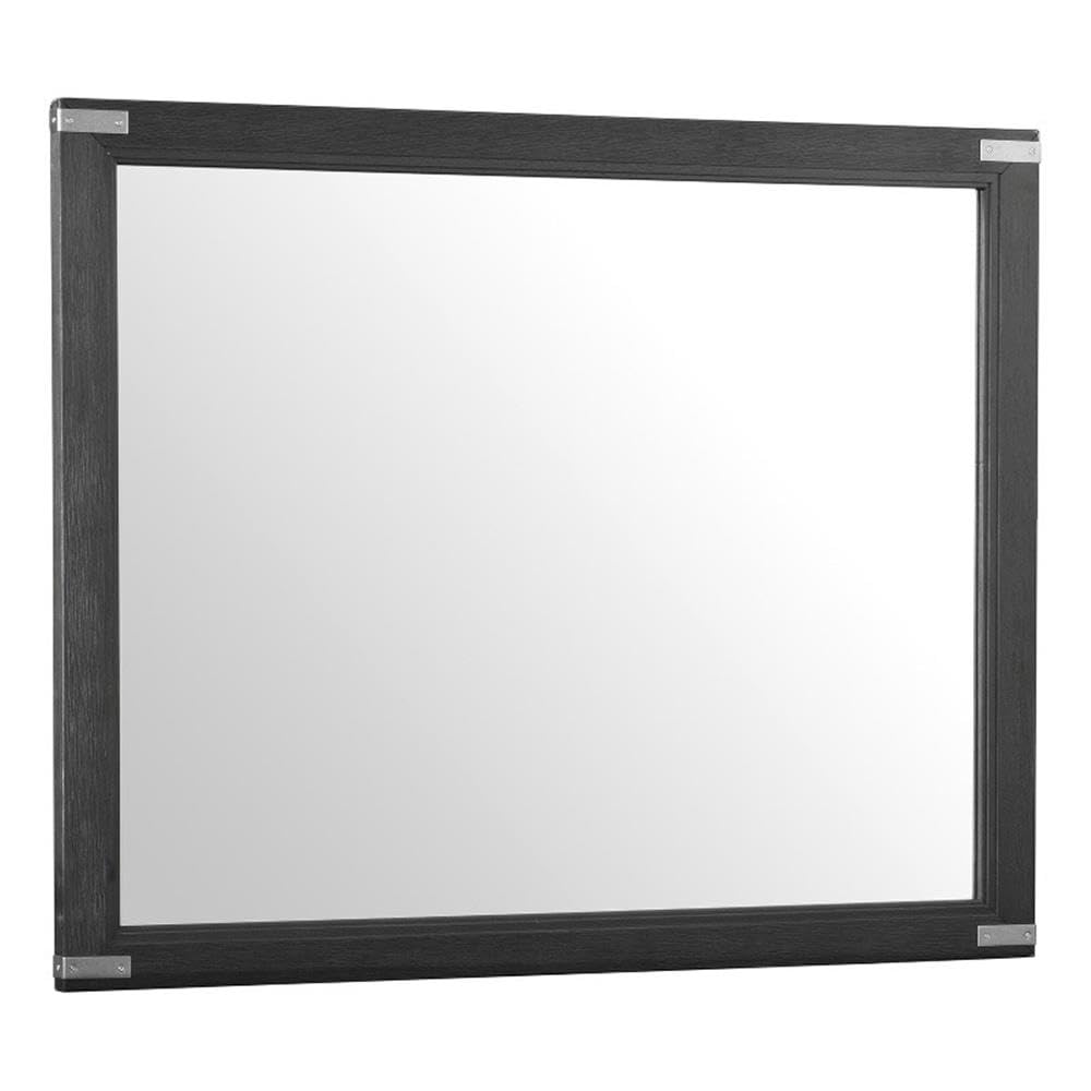 Intercon Laguna 46" Wide Bedroom Dresser Mirror, Weathered Steel