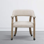 Comfort Pointe Millstone Beige Sand Fabric Upholstered Caster Game Chair