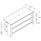 Monarch Specialties I 2566 Tv Stand, 42 Inch, Console, Media Entertainment Center, Storage Shelves, Living Room, Bedroom, Laminate, Grey, Contemporary, Modern