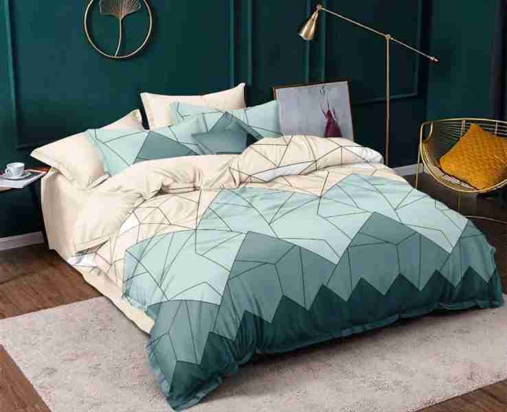 Jasmine Aroma  220 Gsm Tc AllSeason Printed Super Soft Light Weight Cotton Comforter Set With 1 Bedsheet 2 Pillow Covers (Doub