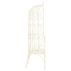 Vidaxl Wrought Iron Outdoor Patio Bench, 37.4' In Antique White | Aesthetic Design | Comfortable Wide Seat | Durable Material | Easy Assembly