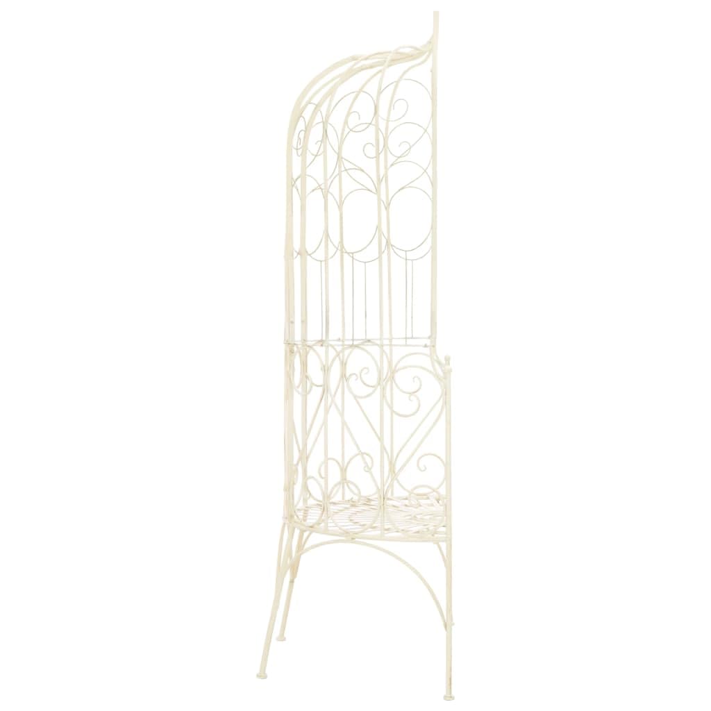 Vidaxl Wrought Iron Outdoor Patio Bench, 37.4' In Antique White | Aesthetic Design | Comfortable Wide Seat | Durable Material | Easy Assembly