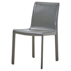 New Pacific Direct Gervin Recycled Leather Chair,Anthracite Legs,Anthracite Gray,Set Of 2