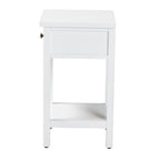 Baxton Studio Yelena 13.8-inch W x 12.6-inch D End Table, White/Chrome (236-13334-HiT)