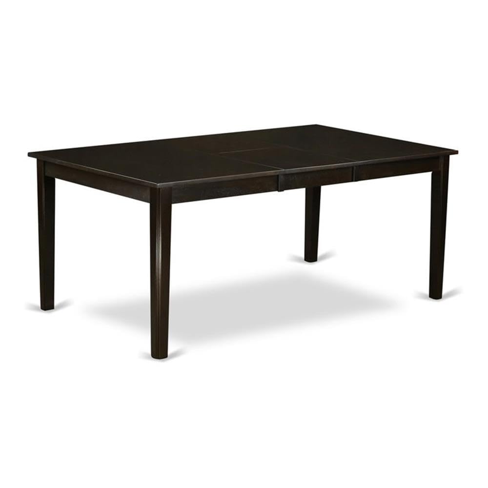 East West Furniture HET-CAP-T Henley Modern Kitchen Table - a Rectangle Dining Table Top with Butterfly Leaf, 42x72 Inch, Cappuccino