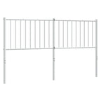 vidaXL Black Metal Headboard – Classic Styling, Powder-Coated Steel, Excellent Back Support, Sturdy and Stable Legs, Easy Assembly, 59.1" Mattress Width Suitable.