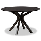 Baxton Studio Elena Modern and Contemporary Grey Fabric Upholstered and Dark Brown Finished Wood 7-Piece Dining Set