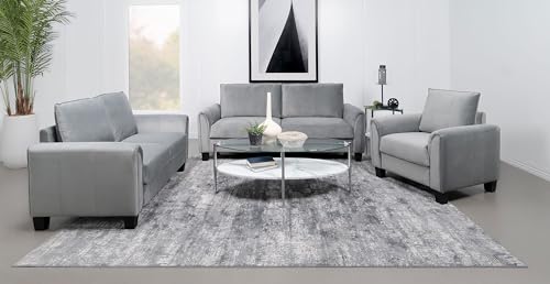 Coaster Home Furnishings Davis 3-Piece Upholstered Rolled Arm Sofa Grey