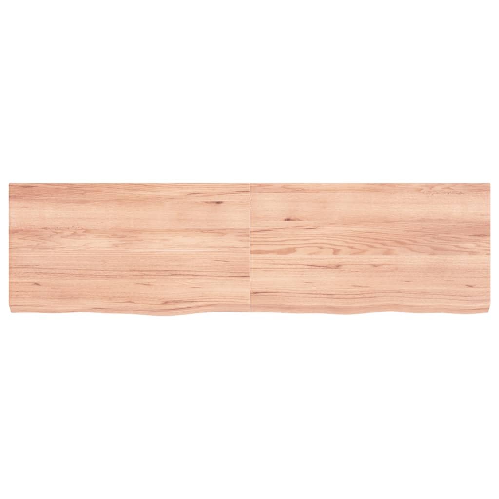 vidaXL Bathroom Countertop Light Brown 70.9''x19.7''x(0.8''-2.4'') Treated Solid Wood