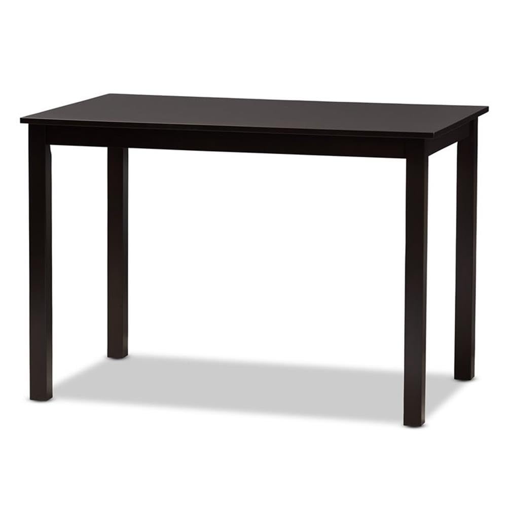 Baxton Studio Suvi Modern and Contemporary Sand Fabric Upholstered and Dark Brown Finished Wood 5-Piece Dining Set