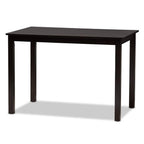 Baxton Studio Suvi Modern and Contemporary Sand Fabric Upholstered and Dark Brown Finished Wood 5-Piece Dining Set