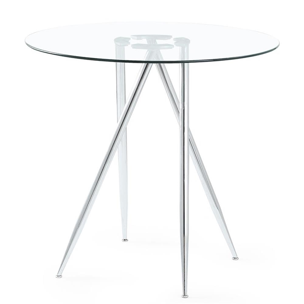 Global Furniture Usa Global Furniture Chrome & Glass Bar Table, Silver