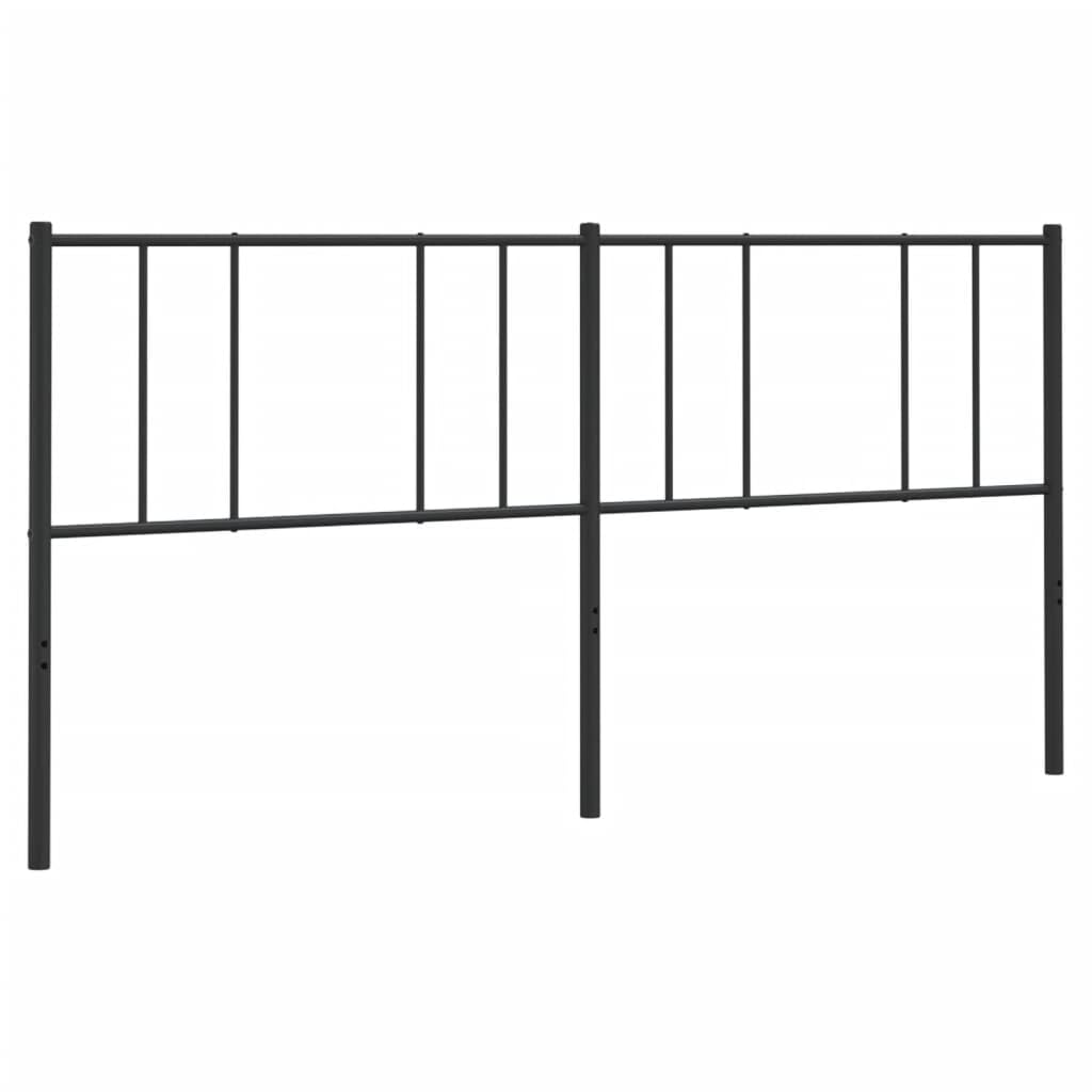 vidaXL Headboard, Bed Headboard with Metal Frame for Double Bed, Bed Header with Steel Back Support for Bedroom Furniture, Black 76"