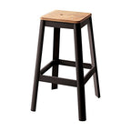 Acme Jacotte Wood Bar Stool in Natural and Black