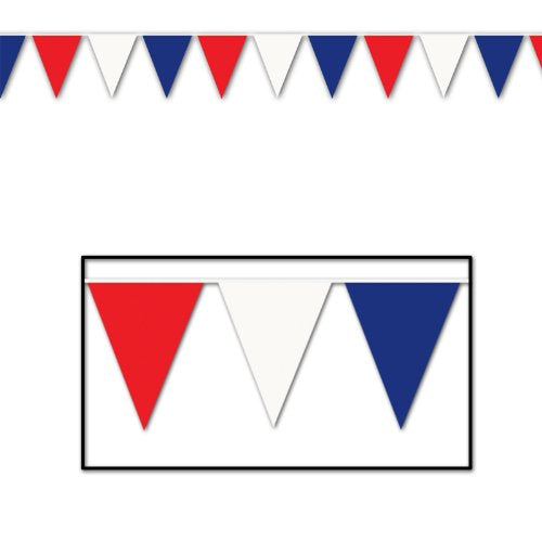 Outdoor Pennant Banner (red, white, blue) Party Accessory (1 count) (1/Pkg)