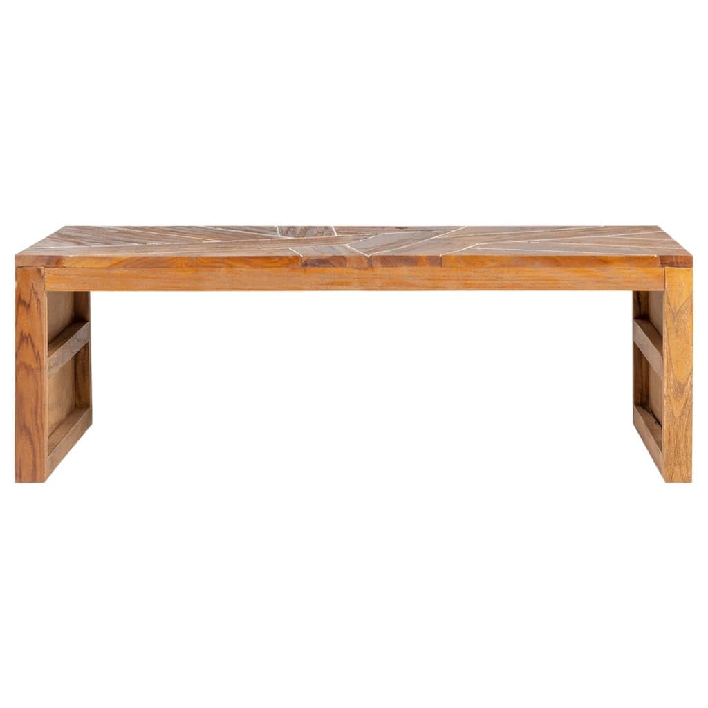 vidaXL TV Stand 43.3"x13.8"x14.2" Solid Teak Wood