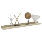 vidaXL Wall Shelves 4 pcs White and Sonoma Oak 23.6x3.5x1.2