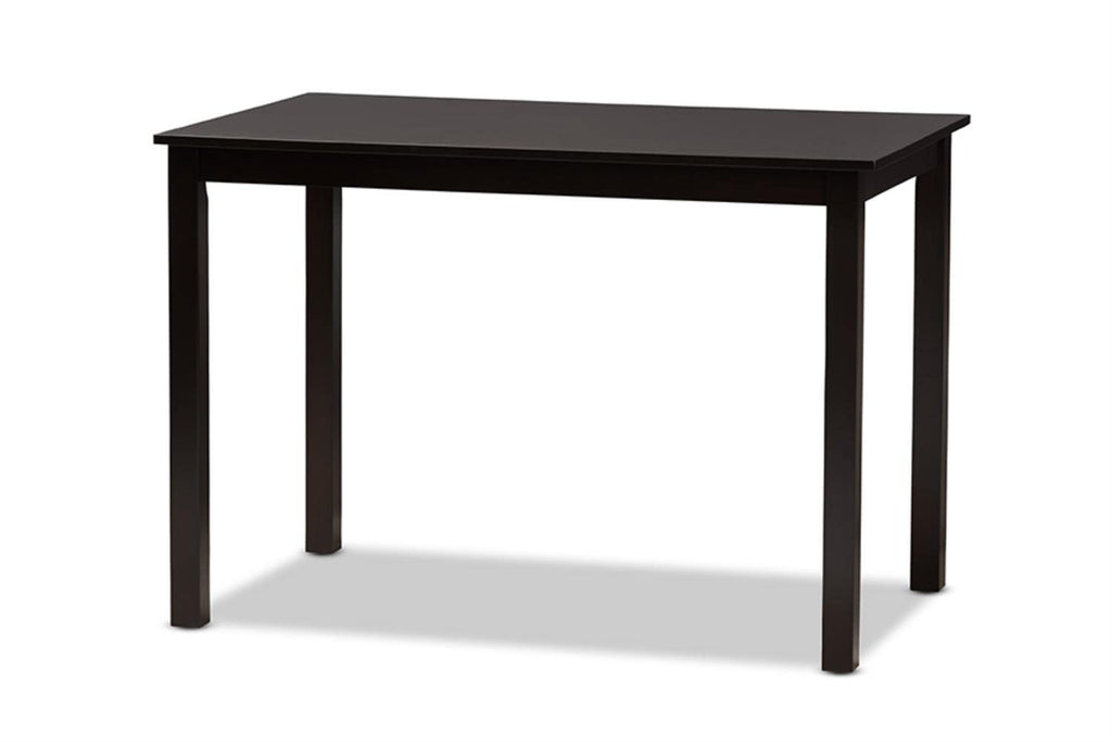 Baxton Studio Luisa Modern and Contemporary Transitional Dark Brown Finished Wood 5-Piece Dining Set