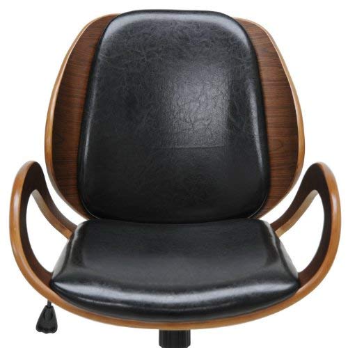 Baxton Studio Watson Modern Office Chair, Walnut/Black