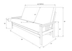Kodiak Furniture Monterey Frame with Suede Fabric Mattress in Blue/Espresso