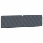 vidaXL Velvet Headboard Cushion in Dark Gray - Upholstered Pillow, Hanging Design, Foam Filled for Bedroom Comfort, 76"