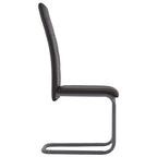 vidaXL Cantilever Dining Chairs - Set of 4, Durable Faux Leather Upholstery, Stylish and Modern Design, Great for Home or Office, Brown