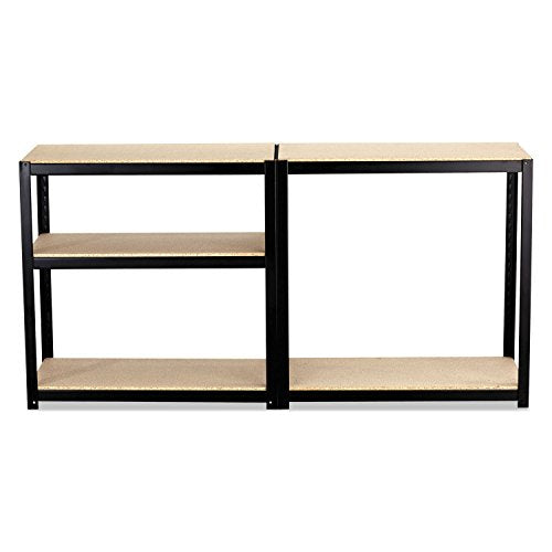 Safco Products 6245BL Boltless Steel & Particleboard Shelving 36&quot; W x 18&quot; D x 72&quot; H with 5 Shelves, Black