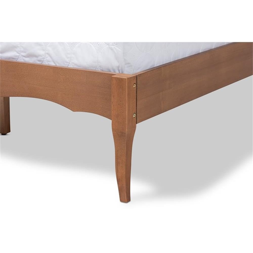 Baxton Studio Marieke Vintage French Inspired Ash Wanut Finished Full Size Wood Bed Frame