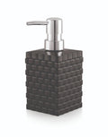 SCHUBERT Cuboid Shaped Acrylic Plastic Liquid Soap & Hand wash Opaque Dispenser Bottle (Black Qty :1)