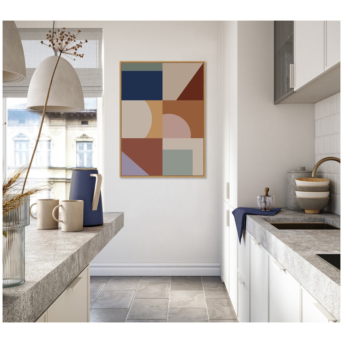 Modern Bohemian Pattern 1 by The Creative Bunch Studio Framed Canvas Wall Art Print