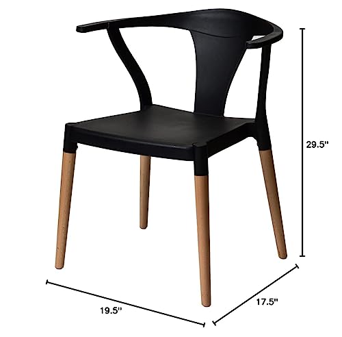 Commercial Seating Products Mid Century Modern White Dining Chairs