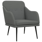 vidaXL Accent Chair Single Sofa Side Chair for Living Room Dark Gray Fabric