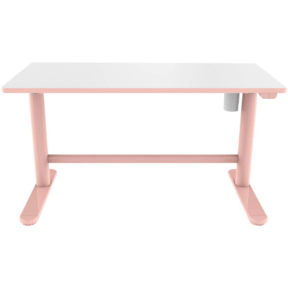 20-in. Wide Pink Electric Stand or Sit Desk for Children with Adjustable Height for School, Crafts, and Writing Stations