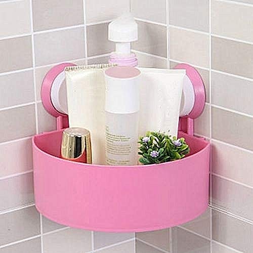TOPHAVEN Bathroom Kitchen Storage Organize Shelf Rack Triangle Shower Corner Caddy Basket with Wall Mounted Suction Cup (Pack of