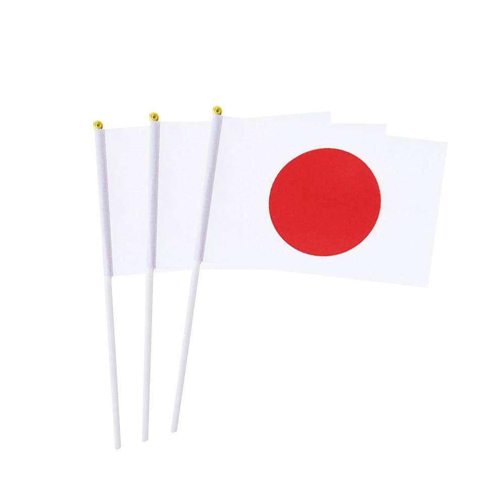 Japan Flag Japanese Hand Held Mini Small Stick Flags For Party Classroom Garden Olympics Festival Clubs Parades Parties Desk Dec